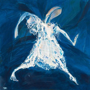 Night runner, 60x60 cm