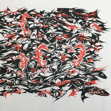 Seepferdchen und Flugfische